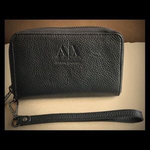 Armani Exchange Wristlet Zipper Wallet